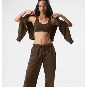 Alo Accolade Straight Leg Sweatpants - Brown XS